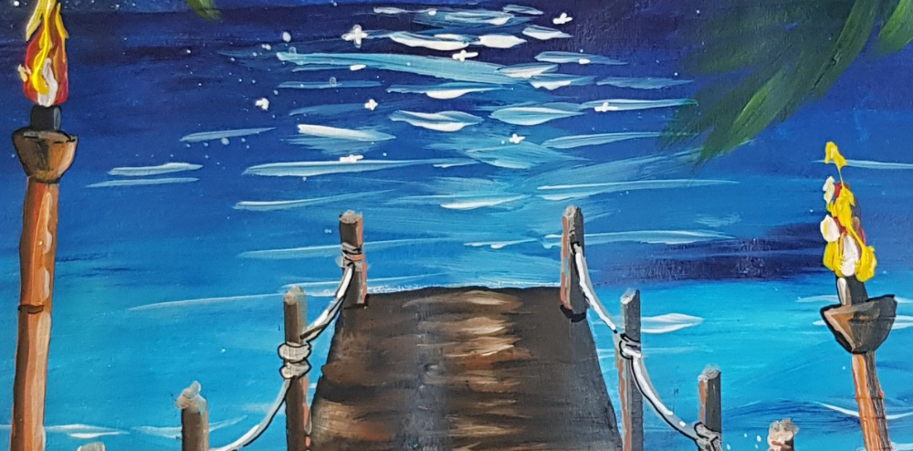 Image for Moonlit Jetty: Tropical Night Painting (ages 9 - 14)