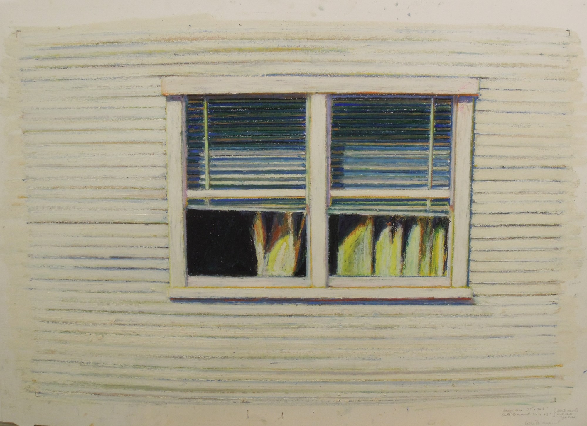 Mandy Martin, The yellow curtain, 1980, oil stick on paper, 63.4 x 92.7 cm (image) 75.3 x 108.4 cm (sheet), Purchased 1981